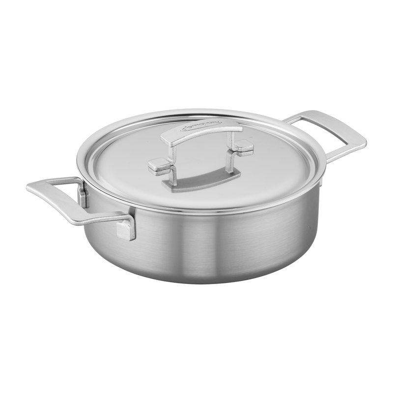 Demeyere Industry 4 qt. Stainless Steel Paella Pan with Lid & Reviews